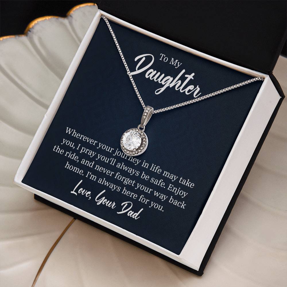 Cushion - Cut Cubic Zirconia Pendant in 14K White Gold Styled Chain - Gadget and Glam Shop
