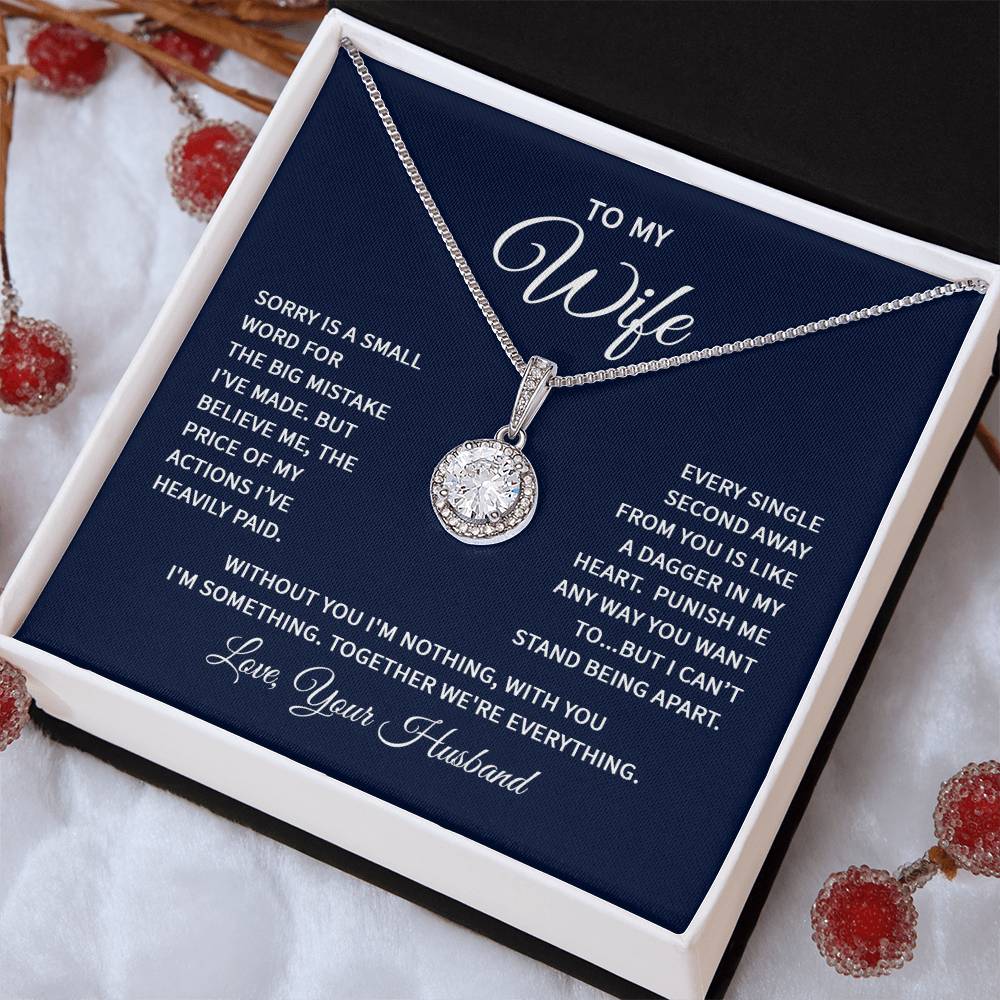 Adjustable 14K White Gold Inspired CZ Crystal Pendant Necklace - Gadget and Glam Shop