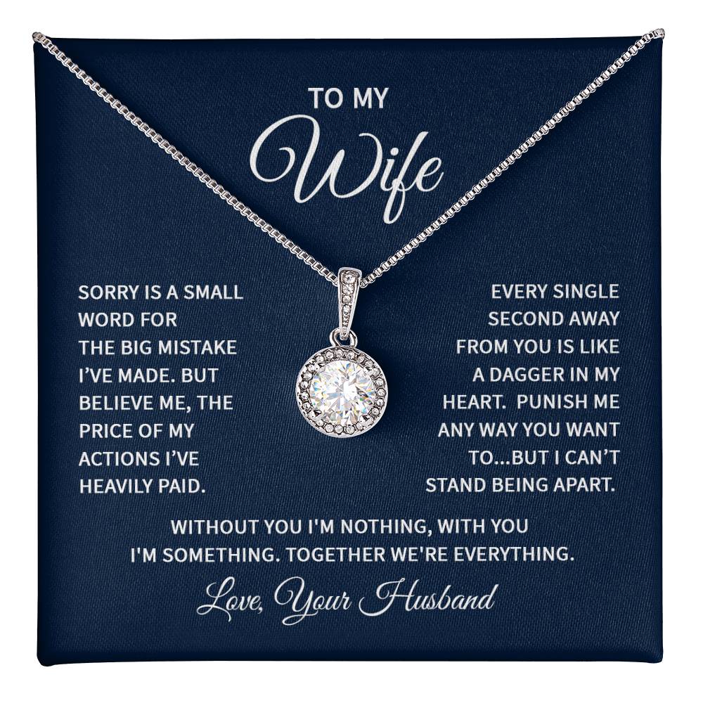 Adjustable 14K White Gold Inspired CZ Crystal Pendant Necklace - Gadget and Glam Shop