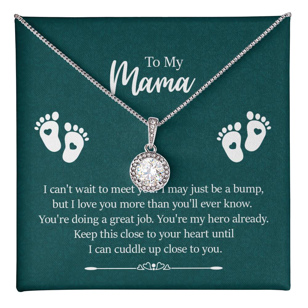 Luxury 14K White Gold Look CZ Pendant with Chain - Lobster Clasp - Gadget and Glam Shop