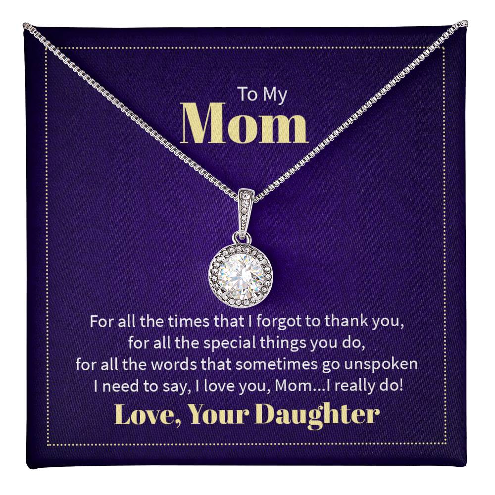 14K White Gold Finish Necklace with Cushion - Cut CZ & Chain - Gadget and Glam Shop