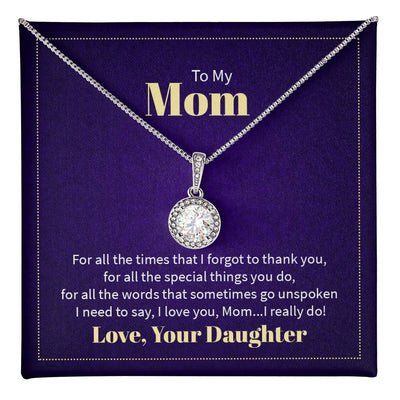 14K White Gold Finish Necklace with Cushion - Cut CZ & Chain - Gadget and Glam Shop