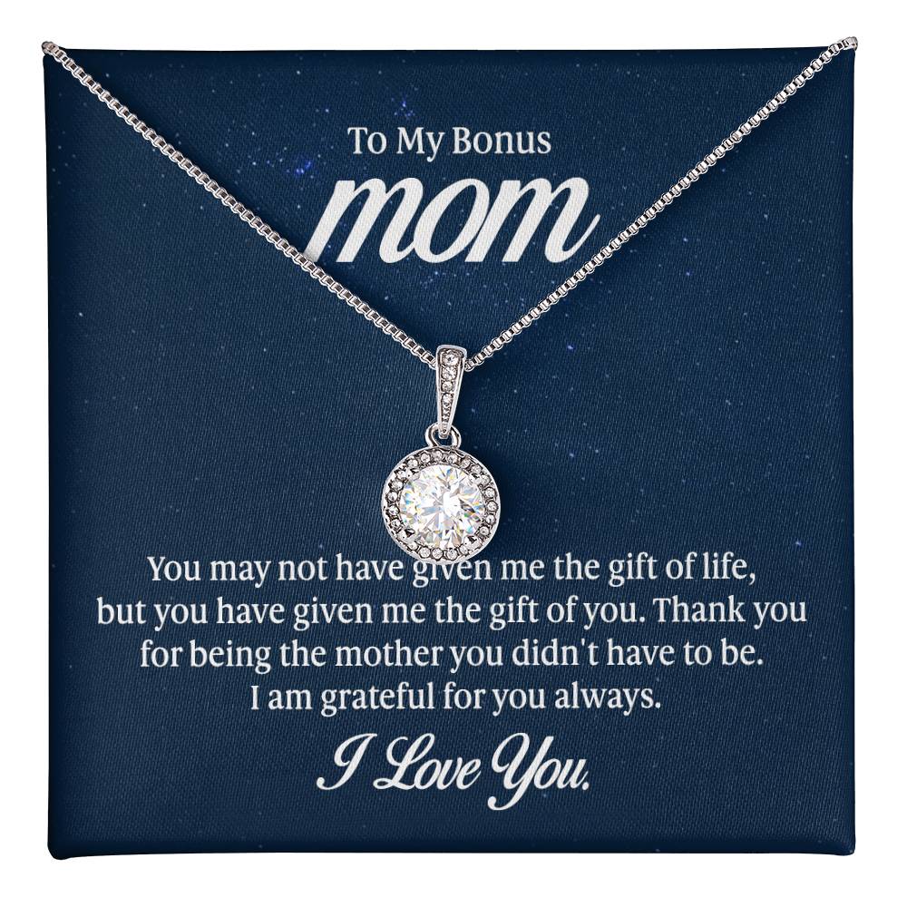 14K White Gold Styled CZ Cushion - Cut Pendant & Adjustable Necklace - Gadget and Glam Shop