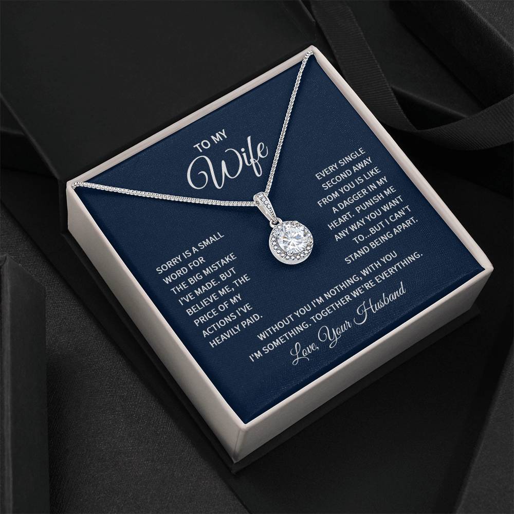 Adjustable 14K White Gold Inspired CZ Crystal Pendant Necklace - Gadget and Glam Shop