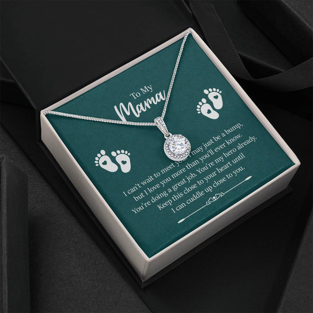 Luxury 14K White Gold Look CZ Pendant with Chain - Lobster Clasp - Gadget and Glam Shop