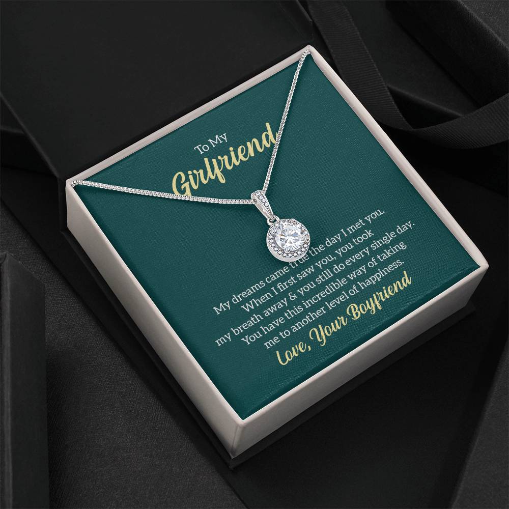 Elegant 14K White Gold Finish CZ Pendant with Adjustable Chain - Gadget and Glam Shop
