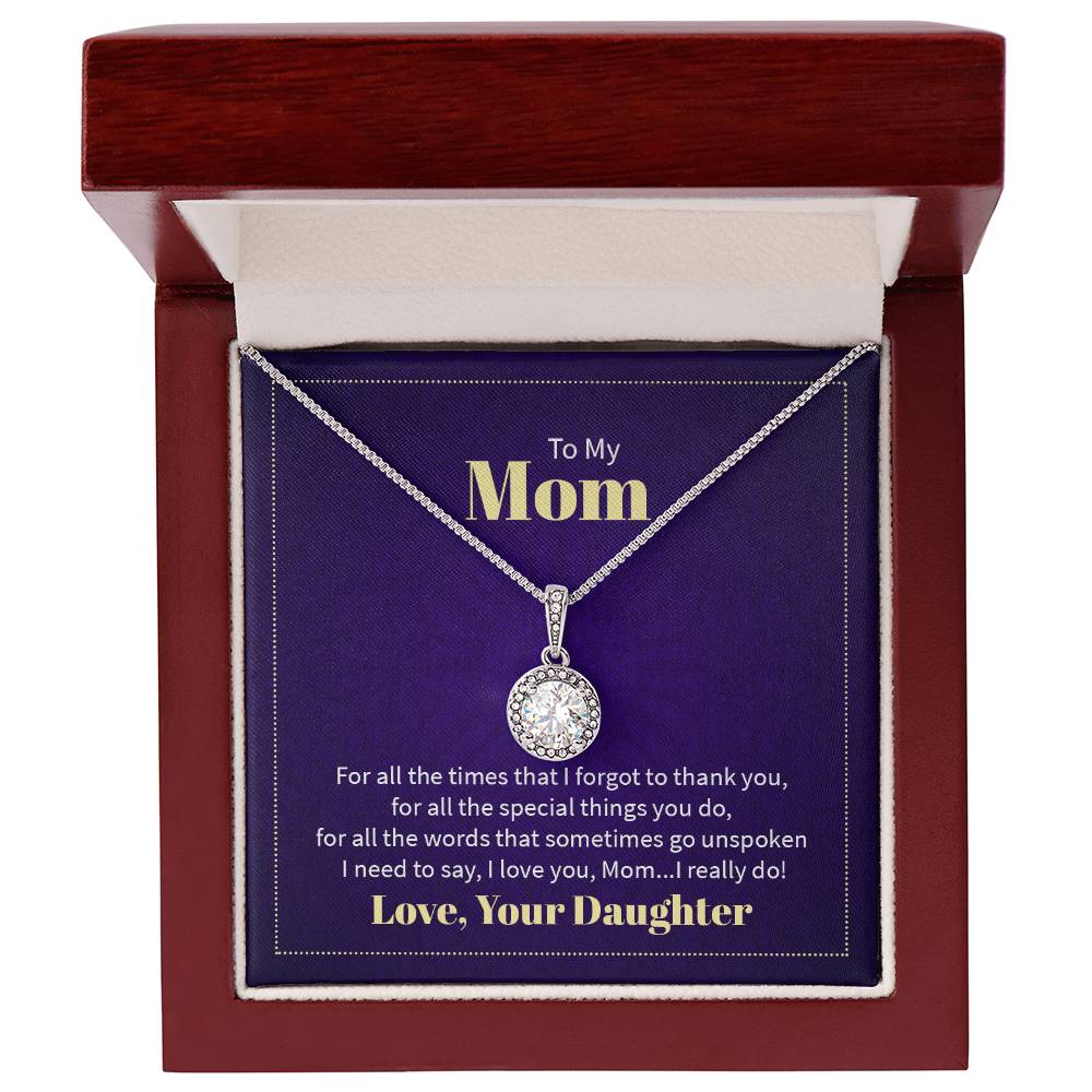 14K White Gold Finish Necklace with Cushion - Cut CZ & Chain - Gadget and Glam Shop