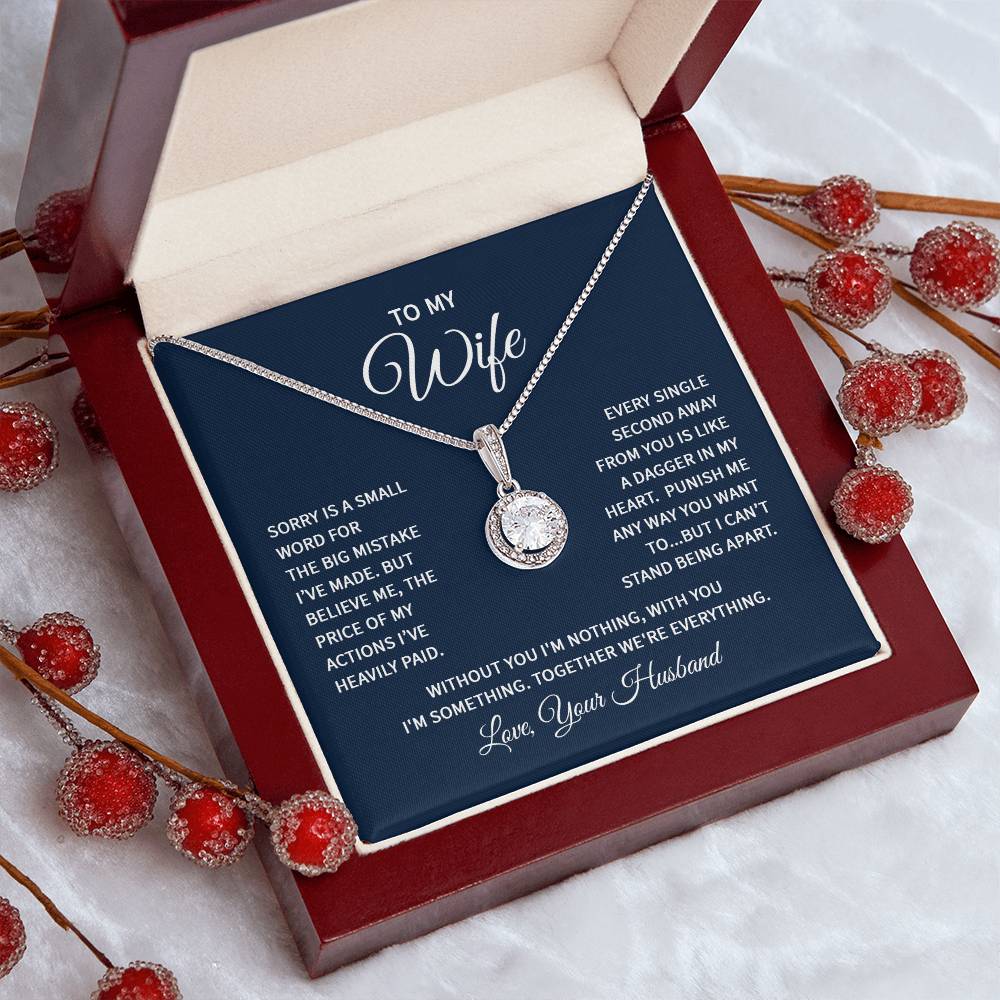 Adjustable 14K White Gold Inspired CZ Crystal Pendant Necklace - Gadget and Glam Shop