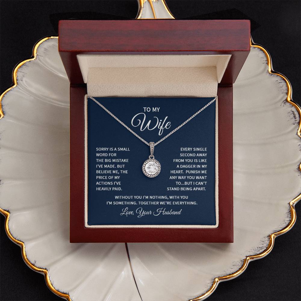 Adjustable 14K White Gold Inspired CZ Crystal Pendant Necklace - Gadget and Glam Shop
