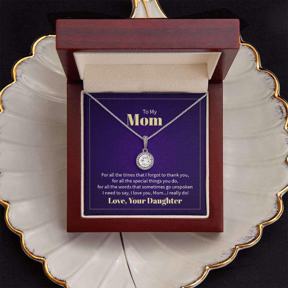 14K White Gold Finish Necklace with Cushion - Cut CZ & Chain - Gadget and Glam Shop