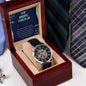 Men's Openwork Watch - Celebrating an Amazing Father - in - Law - Gadget and Glam Shop