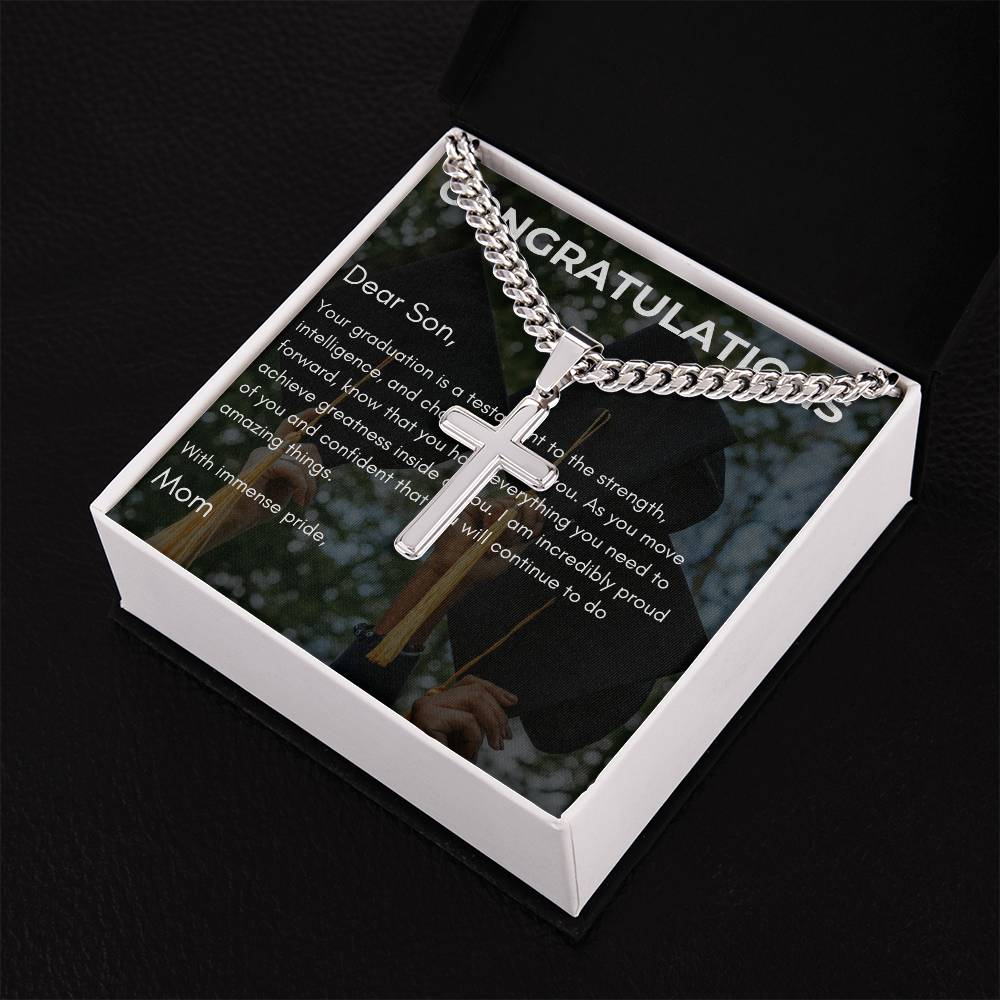 Cuban Chain with Artisan Cross Necklace - A Symbol of Achievement - Gadget and Glam Shop