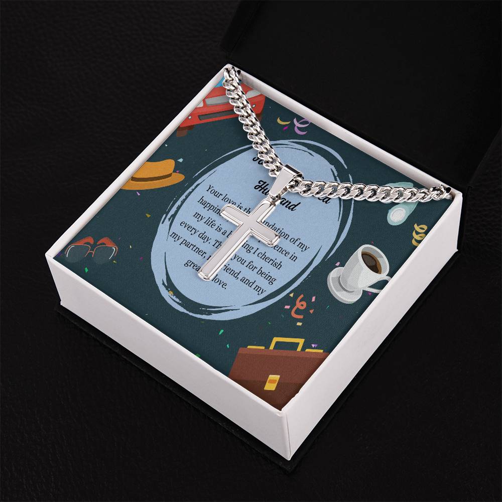 Cuban Chain with Artisan Cross Necklace - My Eternal Companion - Gadget and Glam Shop