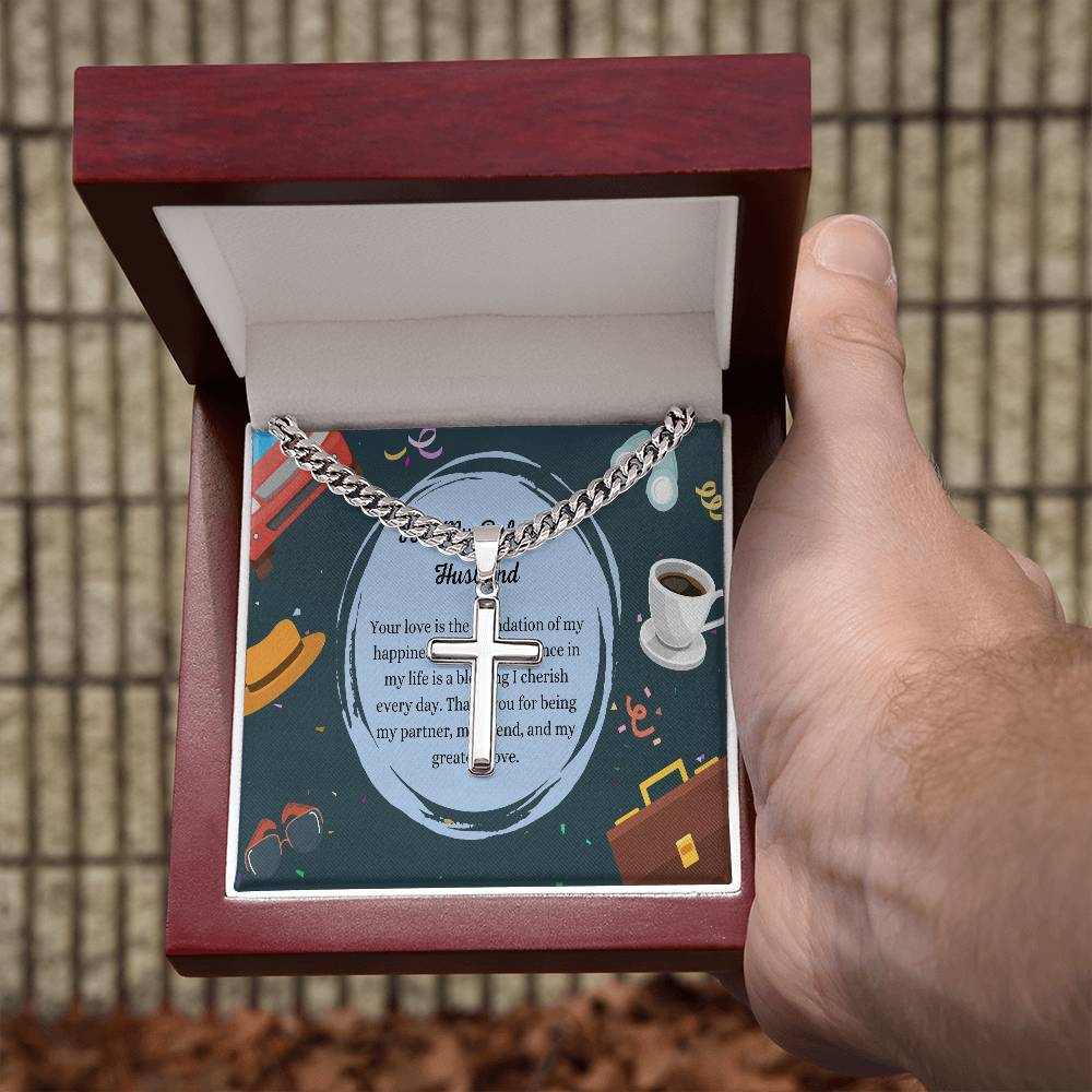 Cuban Chain with Artisan Cross Necklace - My Eternal Companion - Gadget and Glam Shop