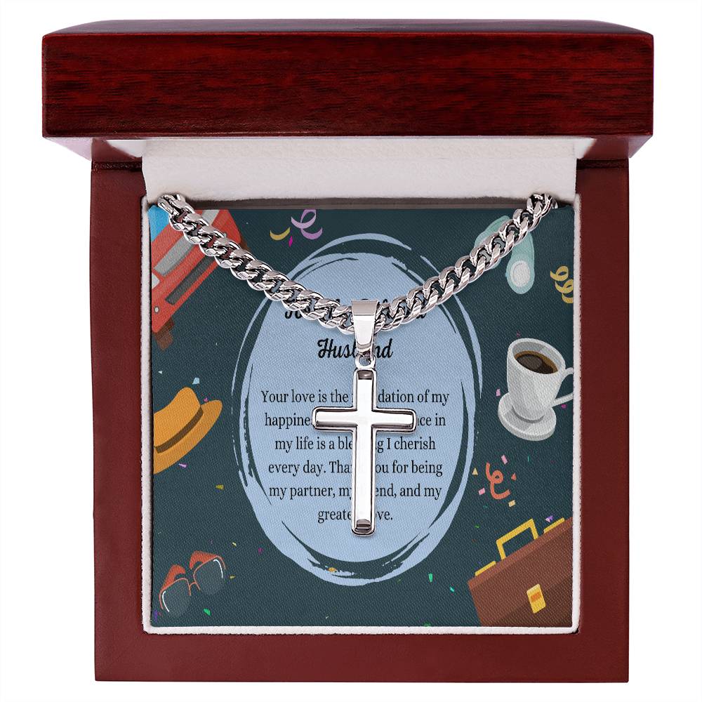 Cuban Chain with Artisan Cross Necklace - My Eternal Companion - Gadget and Glam Shop