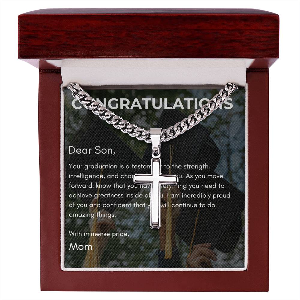 Cuban Chain with Artisan Cross Necklace - A Symbol of Achievement - Gadget and Glam Shop