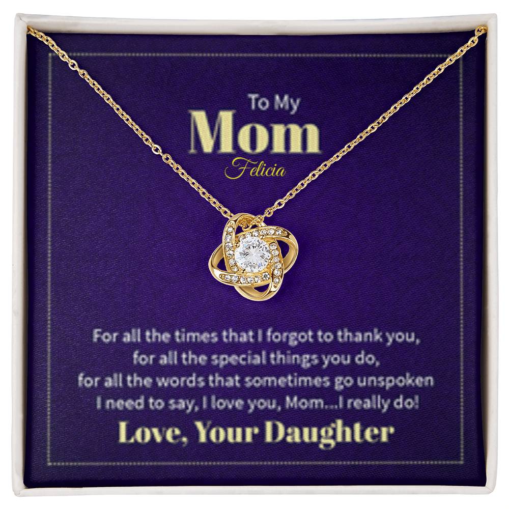 Everlasting Connection: Love Knot Necklace for Daughters to Their Mom - Gadget and Glam Shop