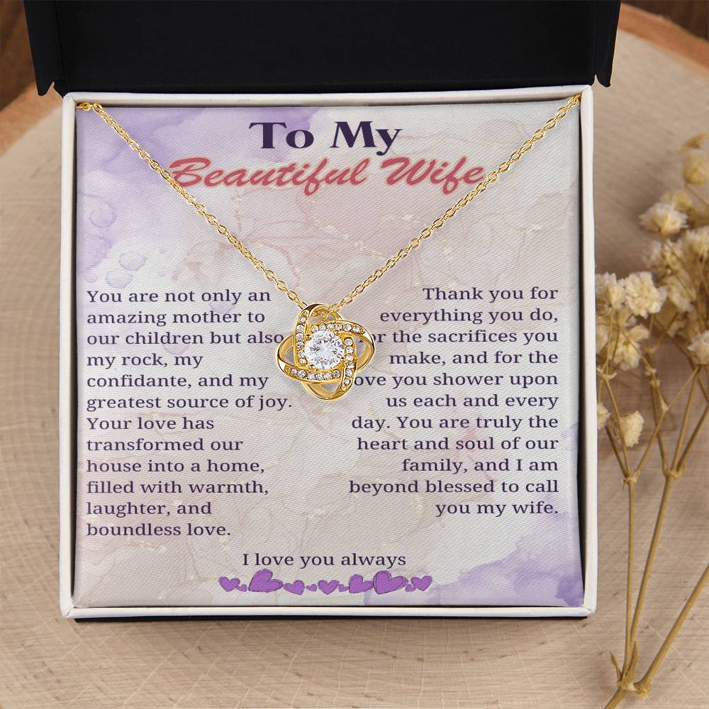 My Beloved Wife: Heart of Our Home Necklace - Gadget and Glam Shop