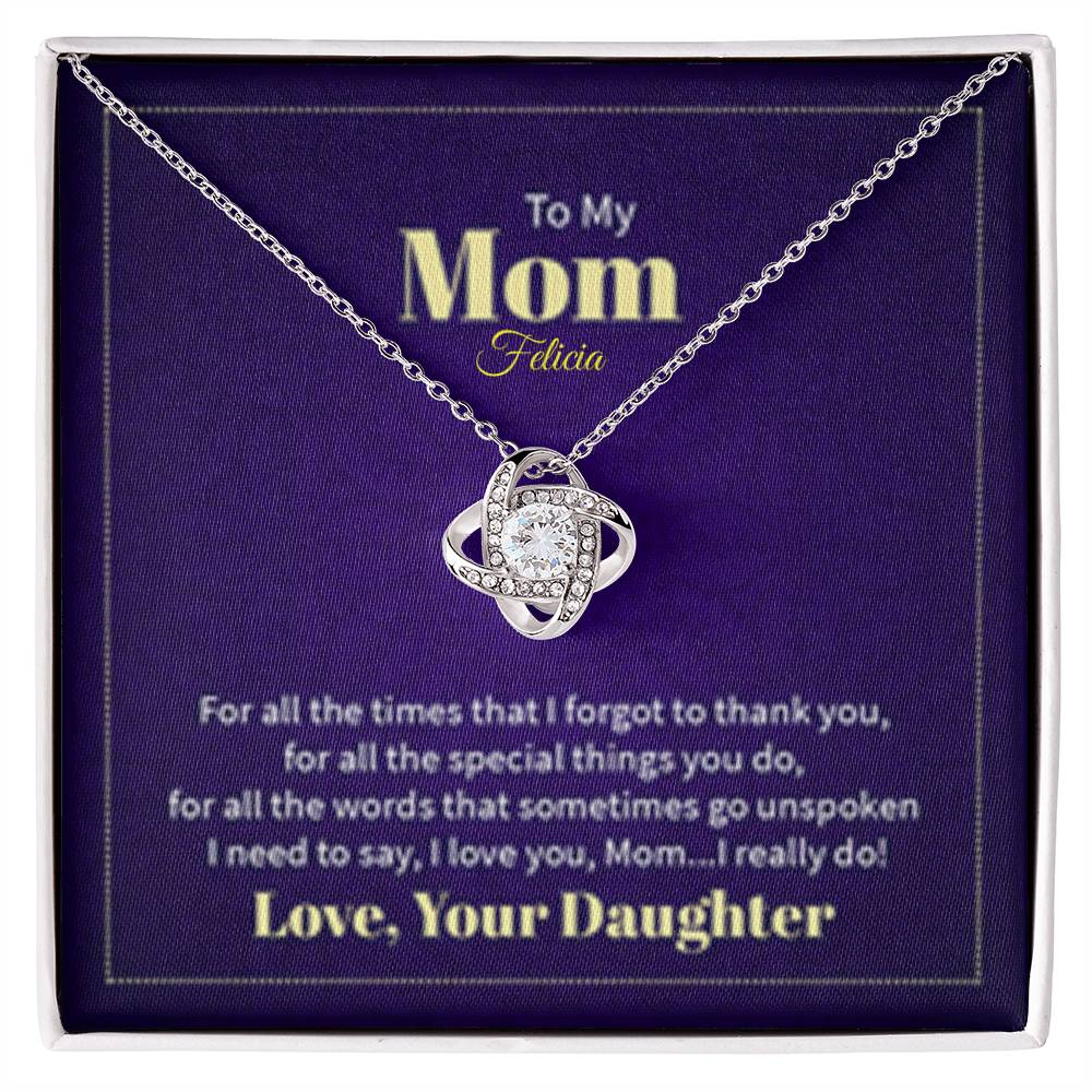 Everlasting Connection: Love Knot Necklace for Daughters to Their Mom - Gadget and Glam Shop