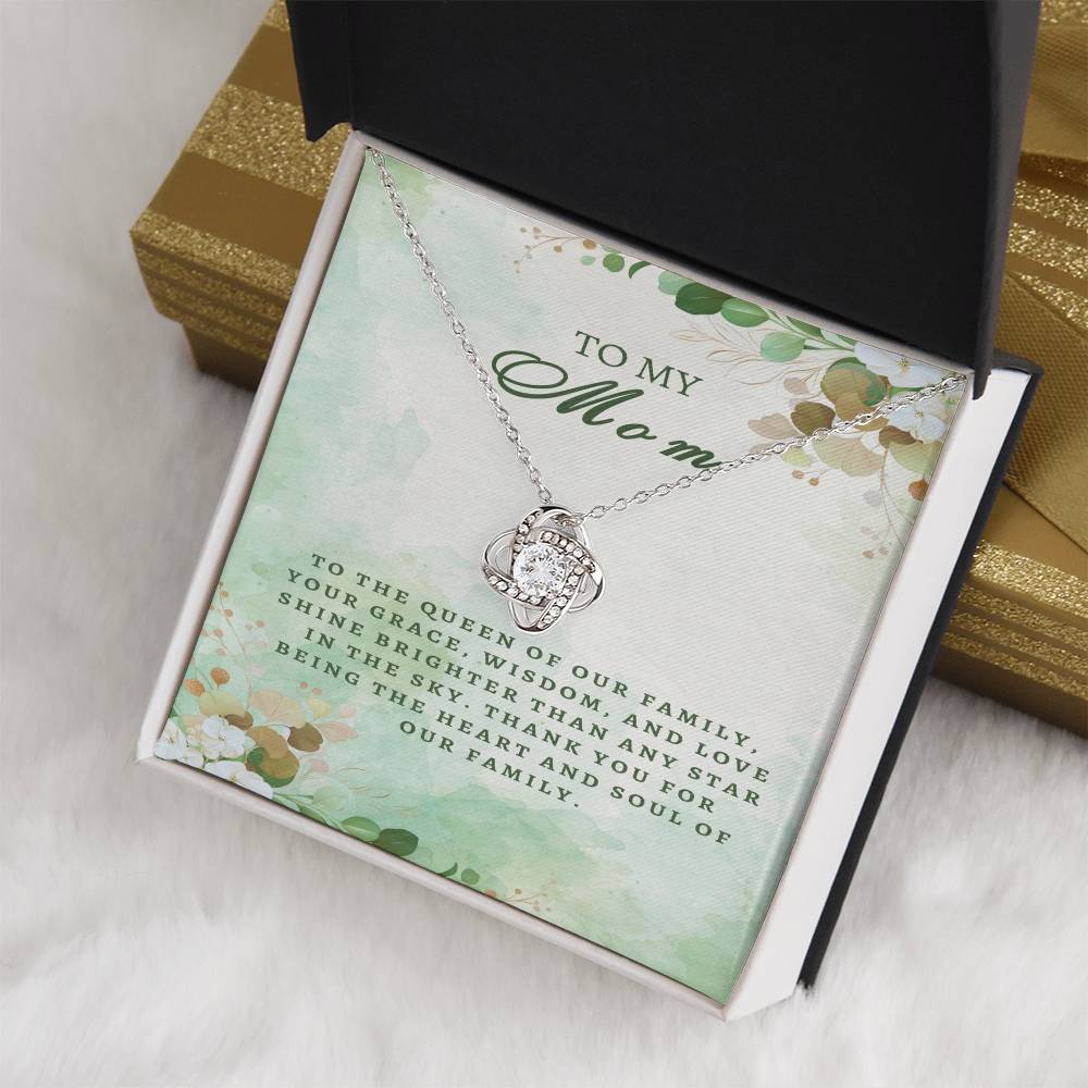 Regal Tribute Necklace for Mom: Grace, Wisdom, Love - Gadget and Glam Shop