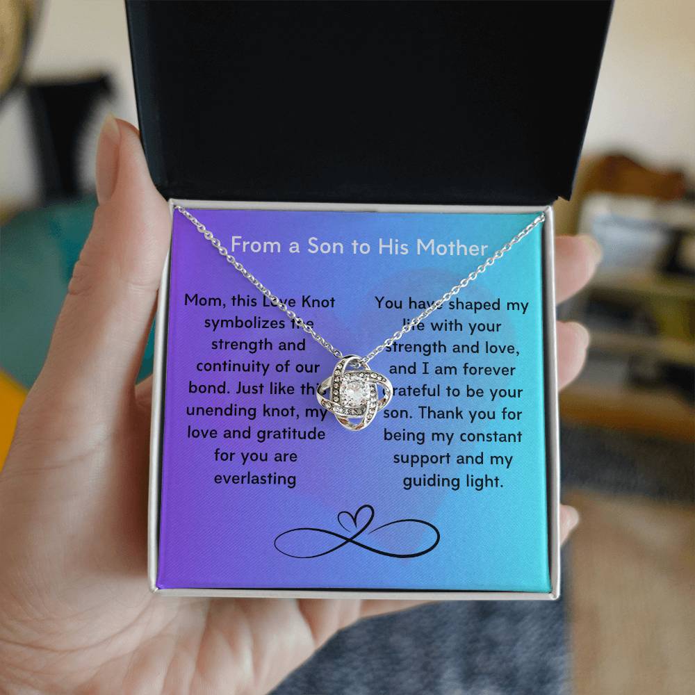 Unbreakable Bond: The Timeless Love Knot Necklace for Mom's, Daughter and Grandmothers! - Gadget and Glam Shop