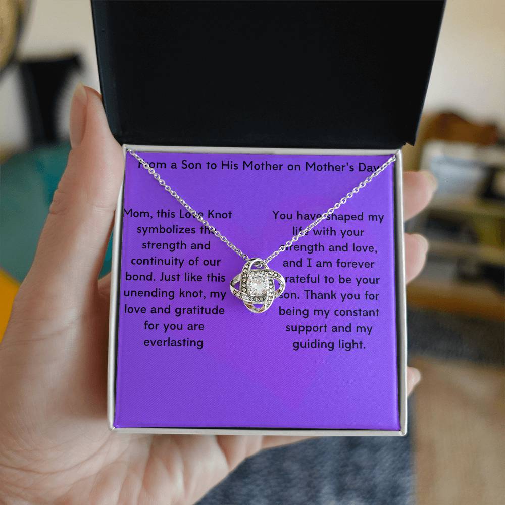 Unbreakable Bond: The Timeless Love Knot Necklacefor Mom's, Grandmothers' and Daughters - Gadget and Glam Shop