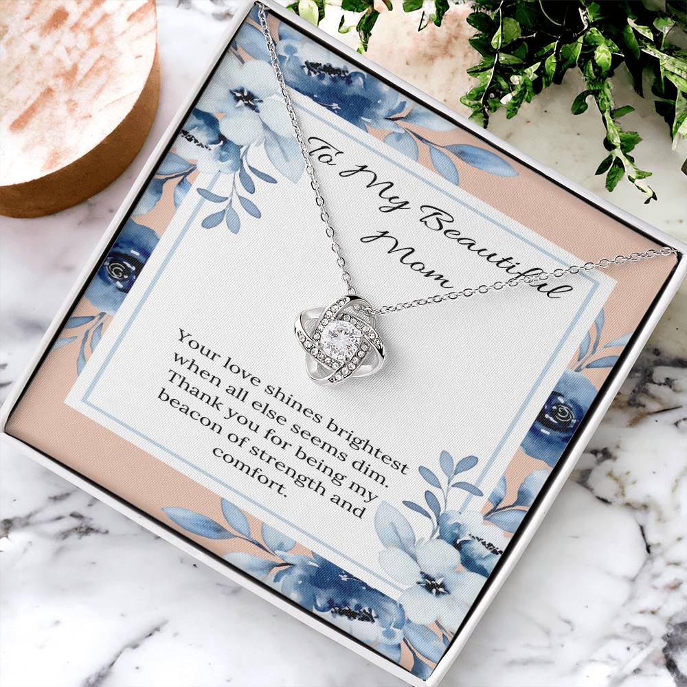 Love Knot Necklace: A Tribute to a Mom's Radiant Support - Gadget and Glam Shop