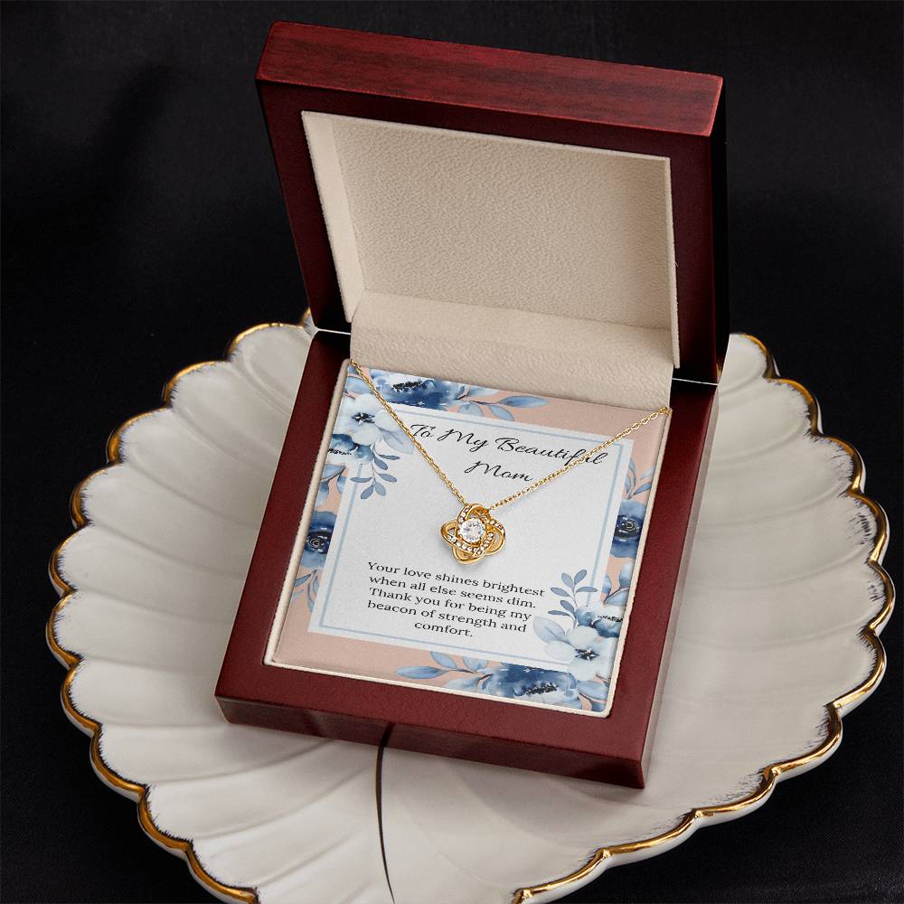 Love Knot Necklace: A Tribute to a Mom's Radiant Support - Gadget and Glam Shop