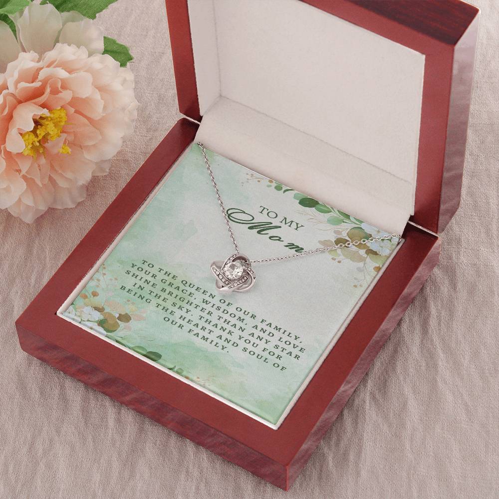 Regal Tribute Necklace for Mom: Grace, Wisdom, Love - Gadget and Glam Shop