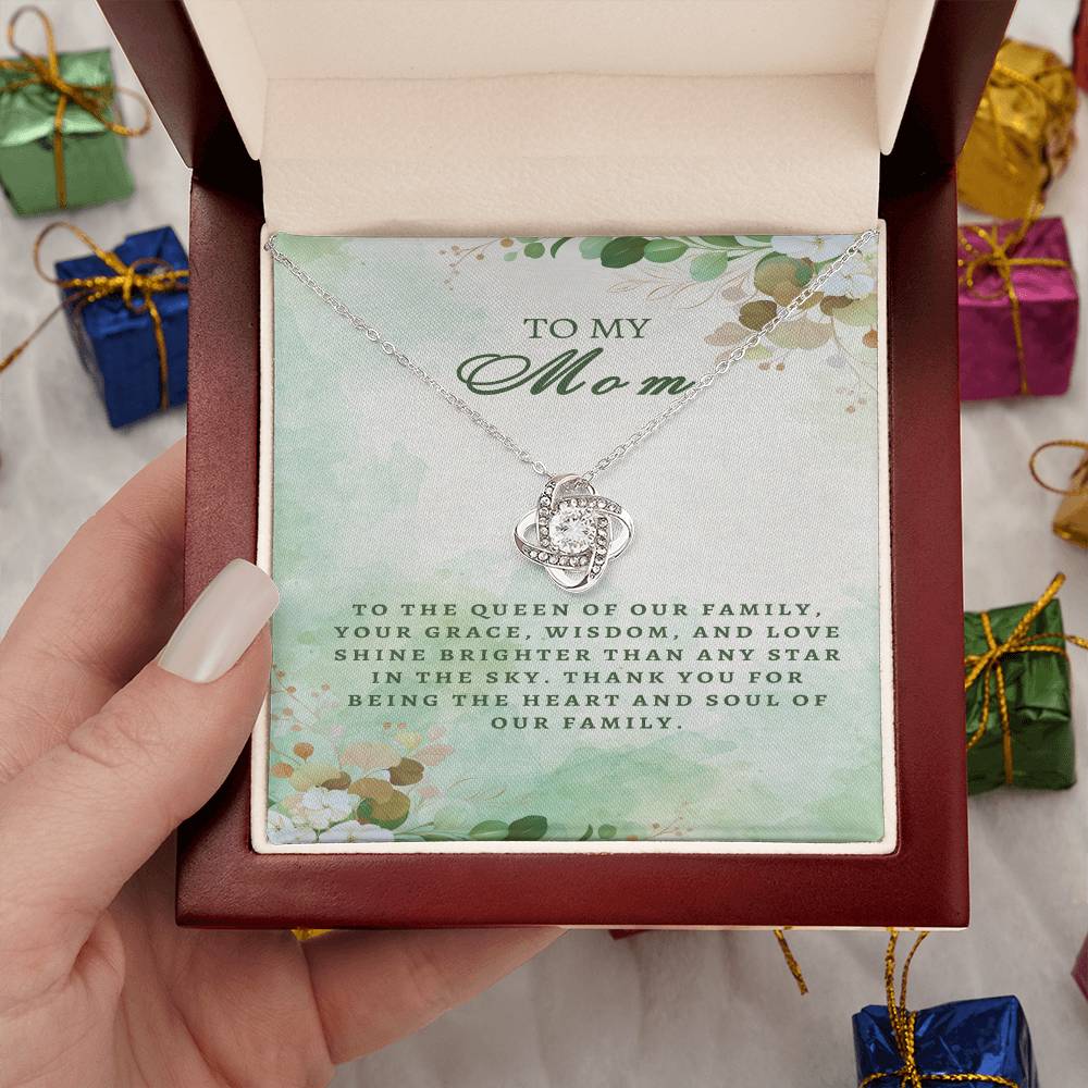 Regal Tribute Necklace for Mom: Grace, Wisdom, Love - Gadget and Glam Shop