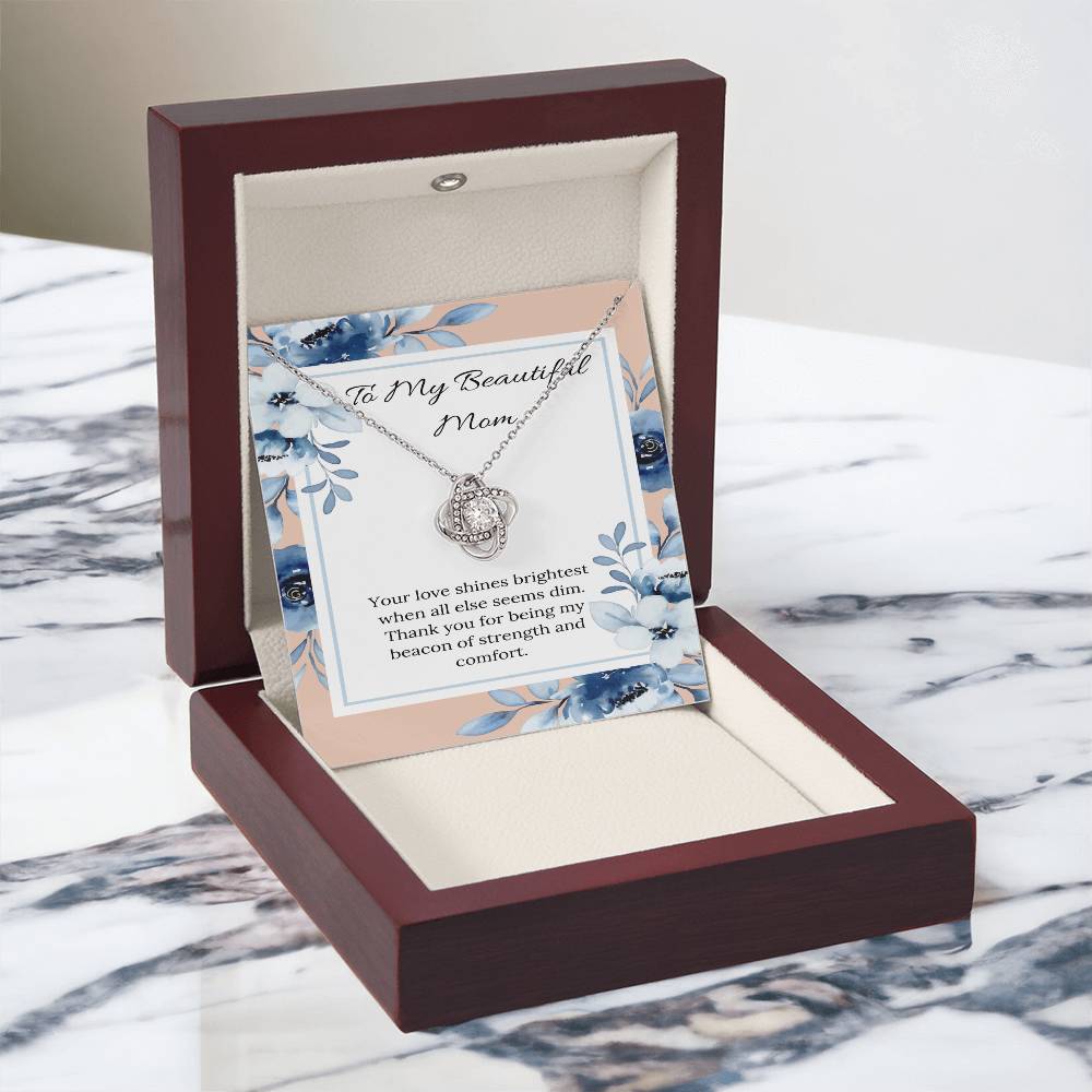 Love Knot Necklace: A Tribute to a Mom's Radiant Support - Gadget and Glam Shop
