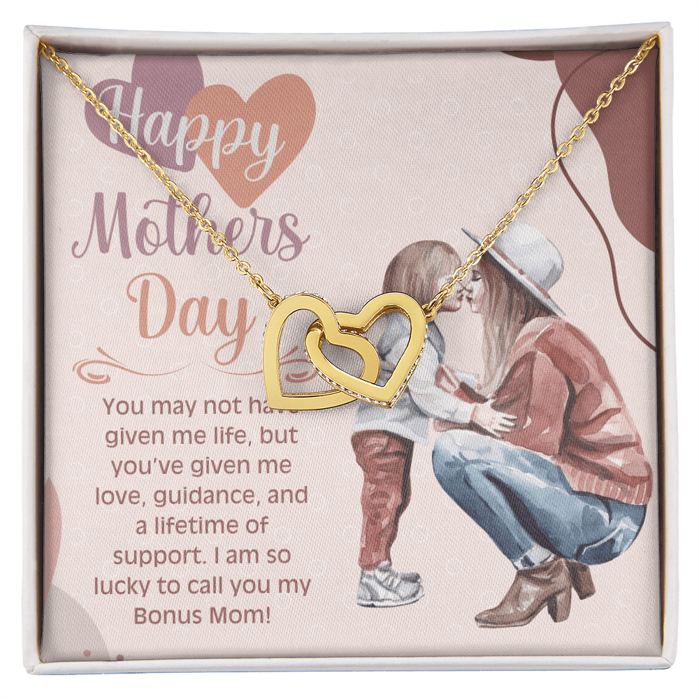 Best Bonus Mom – Interlocking Hearts Necklace for Mother’s Day - Gadget and Glam Shop