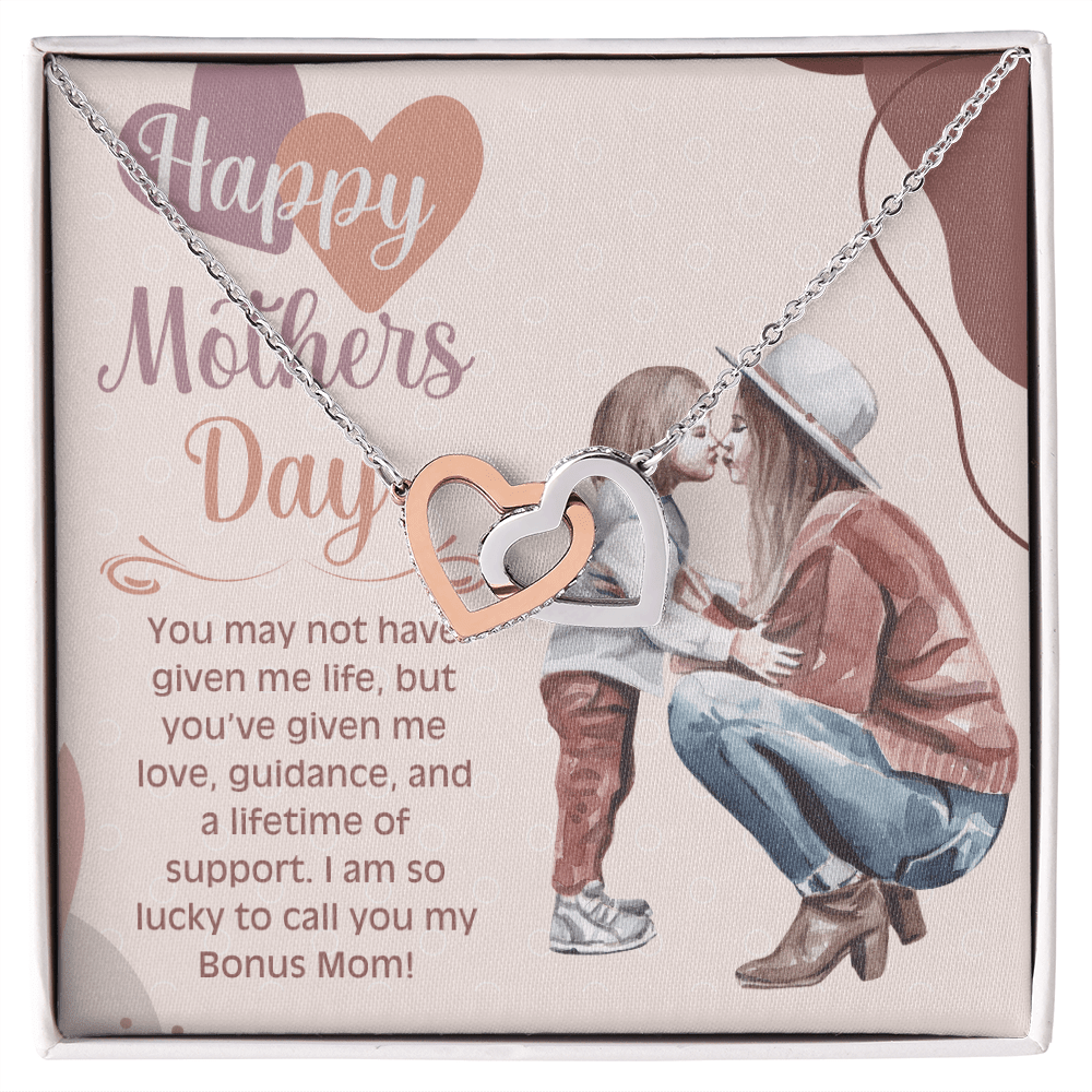 Best Bonus Mom – Interlocking Hearts Necklace for Mother’s Day - Gadget and Glam Shop