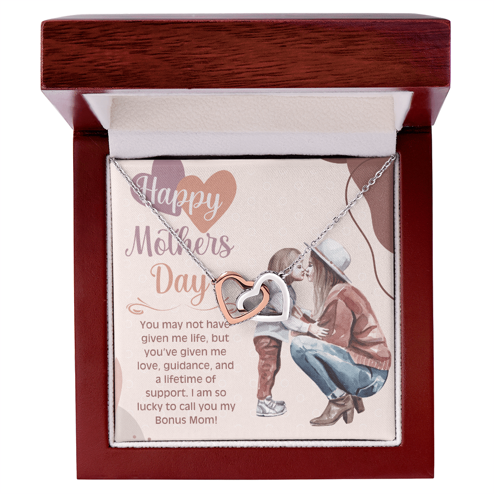 Best Bonus Mom – Interlocking Hearts Necklace for Mother’s Day - Gadget and Glam Shop