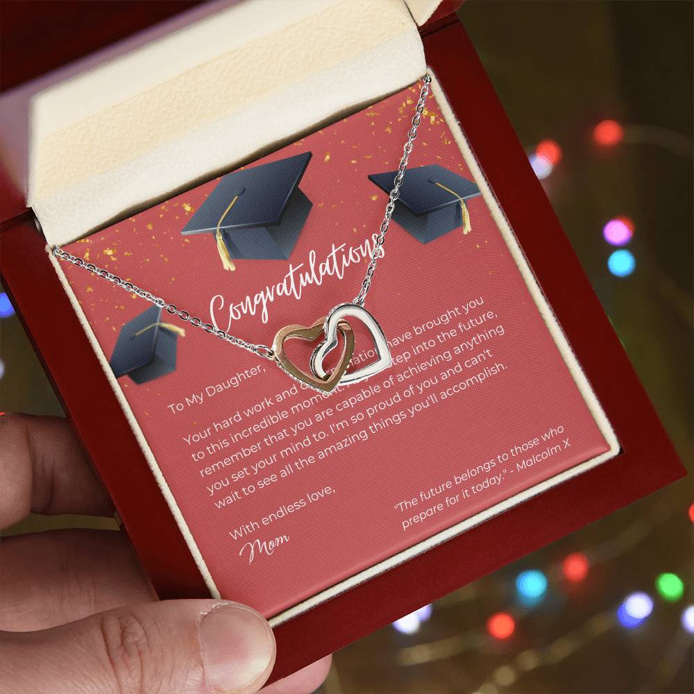 Interlocking Hearts Necklace - Congrats - Gadget and Glam Shop