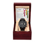 Black Chronograph Watch - Celebrating an Amazing Father - in - Law - Gadget and Glam Shop