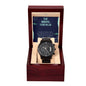 Black Chronograph Watch - Honoring an Exceptional Father - in - Law - Gadget and Glam Shop