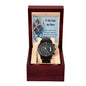Black Chronograph Watch - Honoring Your Strength and Love