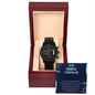 Black Chronograph Watch - Honoring an Exceptional Father - in - Law - Gadget and Glam Shop