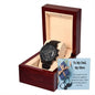 Black Chronograph Watch - Honoring Your Strength and Love