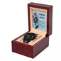 Black Chronograph Watch - Honoring Your Strength and Love