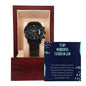 Black Chronograph Watch - Honoring an Exceptional Father - in - Law - Gadget and Glam Shop