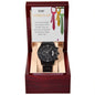 Black Chronograph Watch - Celebrating an Amazing Father - in - Law - Gadget and Glam Shop