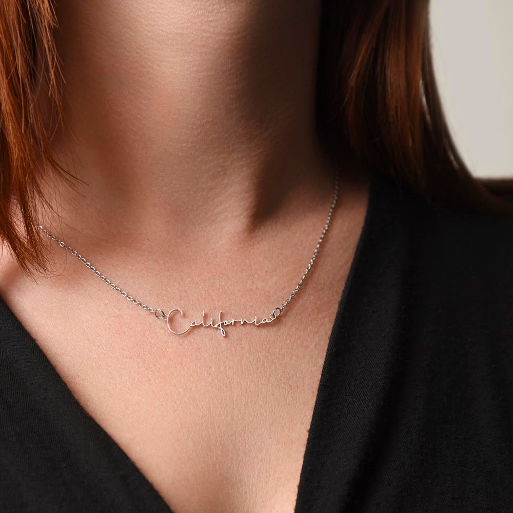 Signature Style Name Necklace - Celebrating Your Success - Gadget and Glam Shop