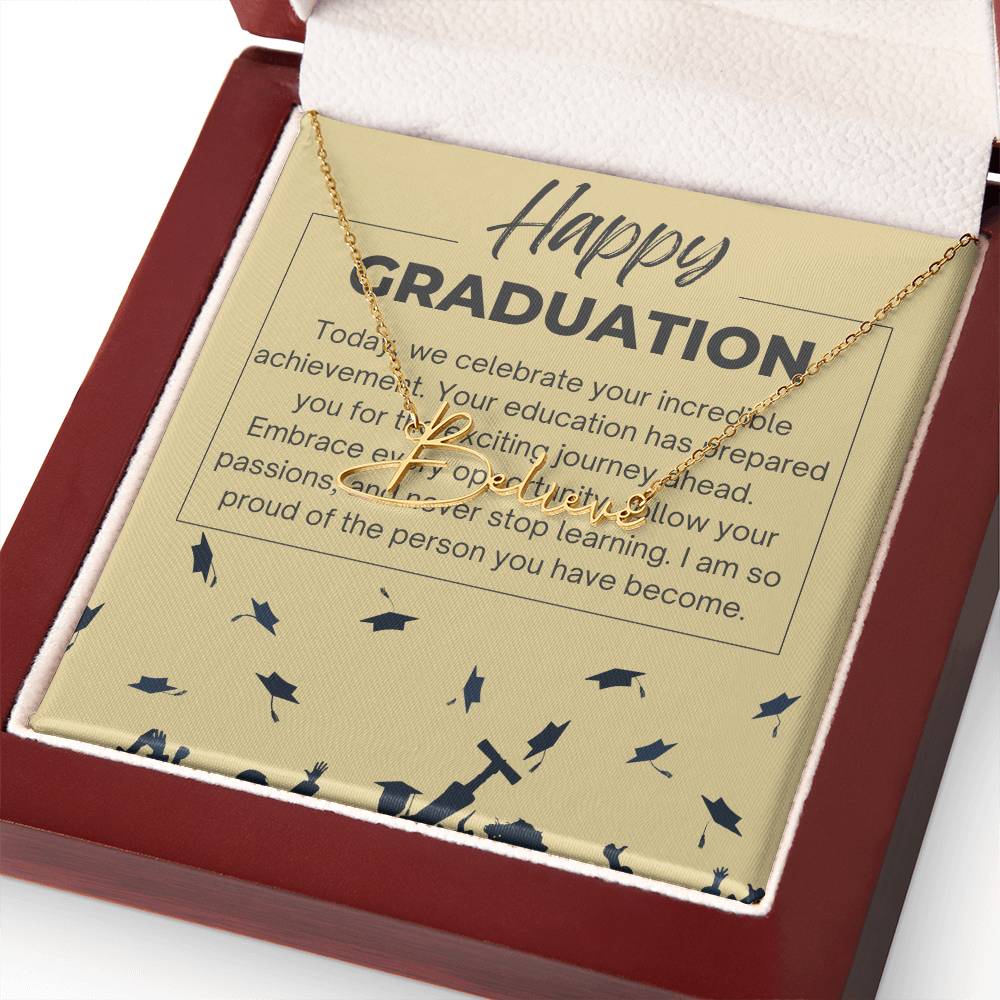 Signature Style Name Necklace - Celebrating Your Success - Gadget and Glam Shop