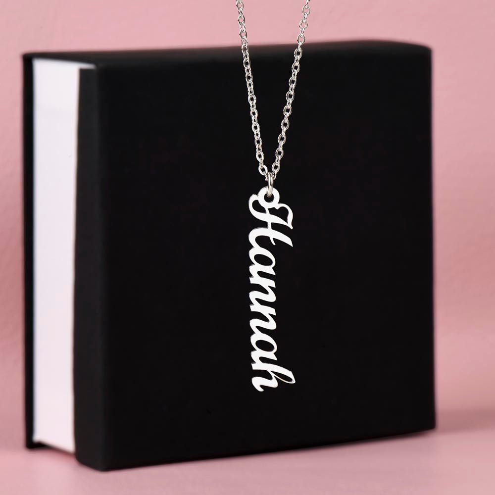 Personalized Vertical Name Necklace - Gadget and Glam Shop