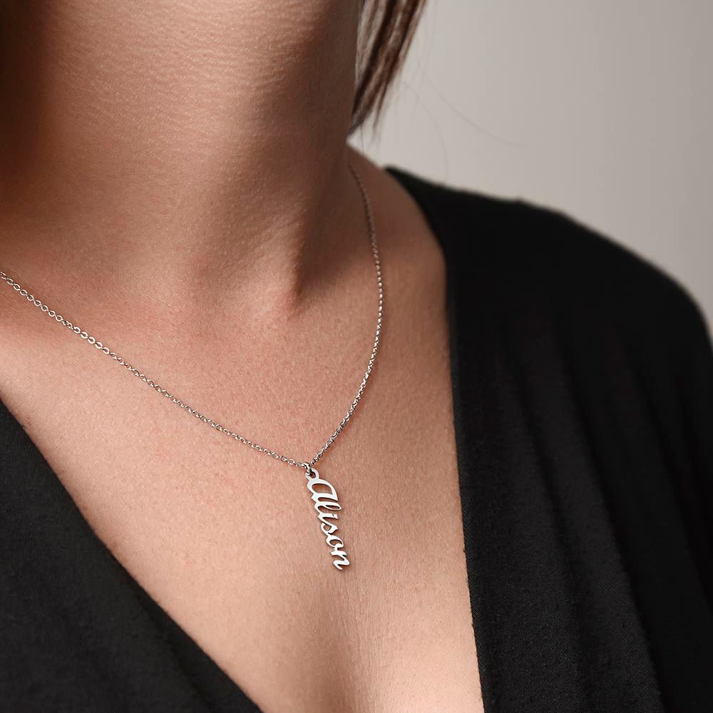 Personalized Vertical Name Necklace - Gadget and Glam Shop