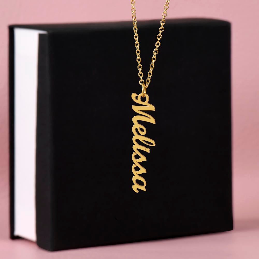 Personalized Vertical Name Necklace - Gadget and Glam Shop