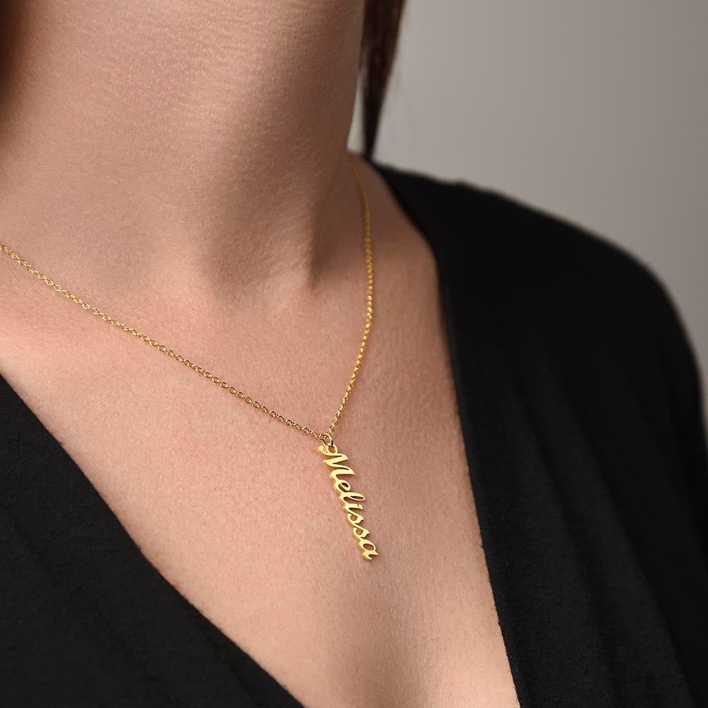 Personalized Vertical Name Necklace - Gadget and Glam Shop