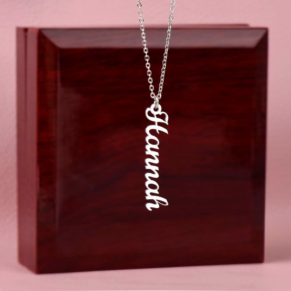 Personalized Vertical Name Necklace - Gadget and Glam Shop